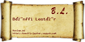 Bánffi Lestár névjegykártya